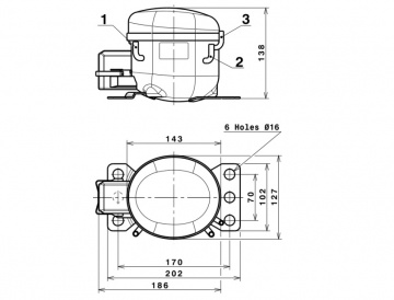 Compresor frigorific Cubigel L30HL (R134a)